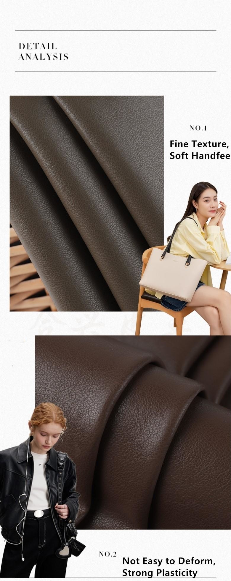 Soft Protein Garment PU Leather For Clothing 0.8mm Thickness