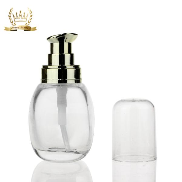 High Quality 30ml Clear Glass Lotion Bottle Liquid Foundation Bottle