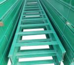 Green Solid FRP Ladder Type Cable Tray Non Combustible High Flexibility