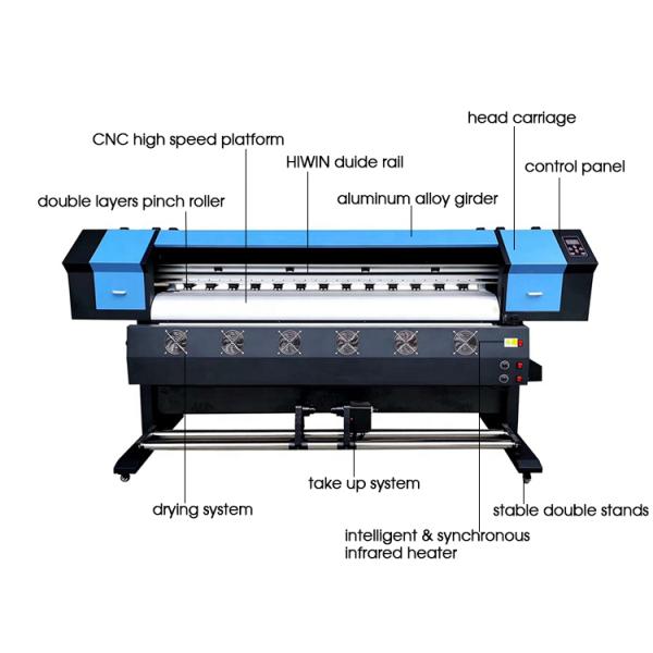 New Eco Solvent Printer with Xp600 Printhead CMKY Flex Banner Indoor Outdoor Advertisement Printing Machine