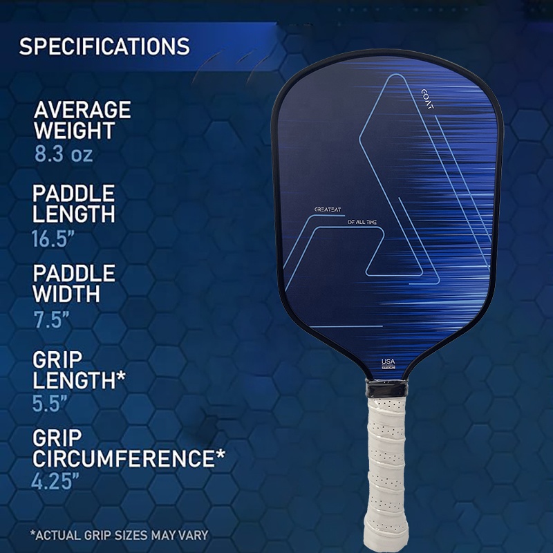 225 /-5g JOOLA Pickleball Paddle Raw T700 Carbon Fiber Surface with Elongated Handle