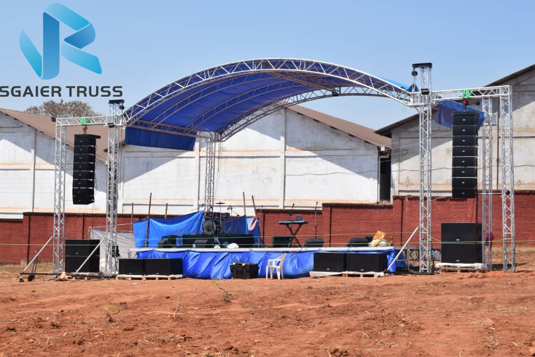 Sgaier Aluminium Lighting Truss , 450 * 450mm Exhibition Truss System With Canopy