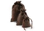 Sustainable Jute Drawstring Bag Party Favors For Jewelry / Gift Packing