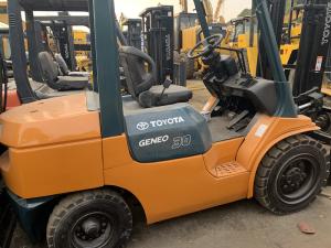 China Original Color Second Hand Forklifts , Used Toyota 3 Ton Forklift 5m Mast wholesale