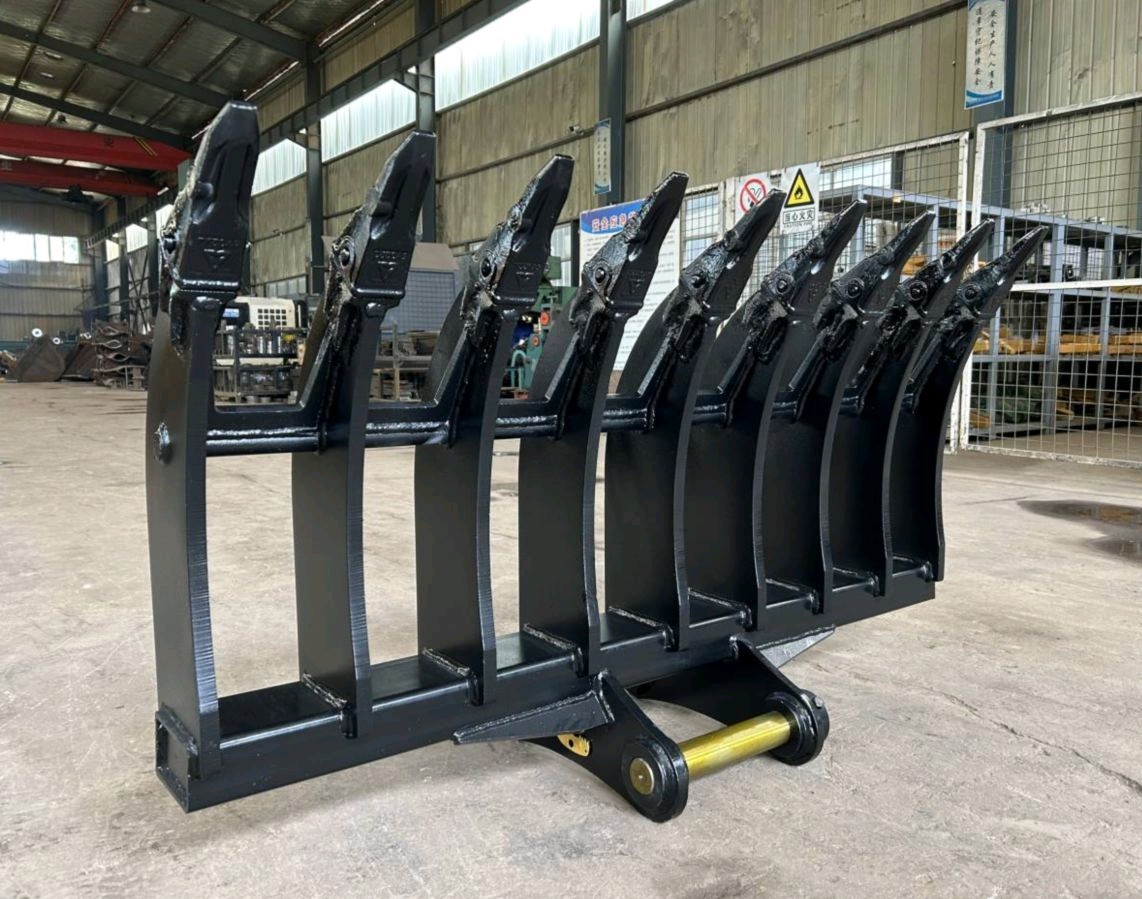 Excavator Rake Bucket , land rake for excavator CAT320D PC200