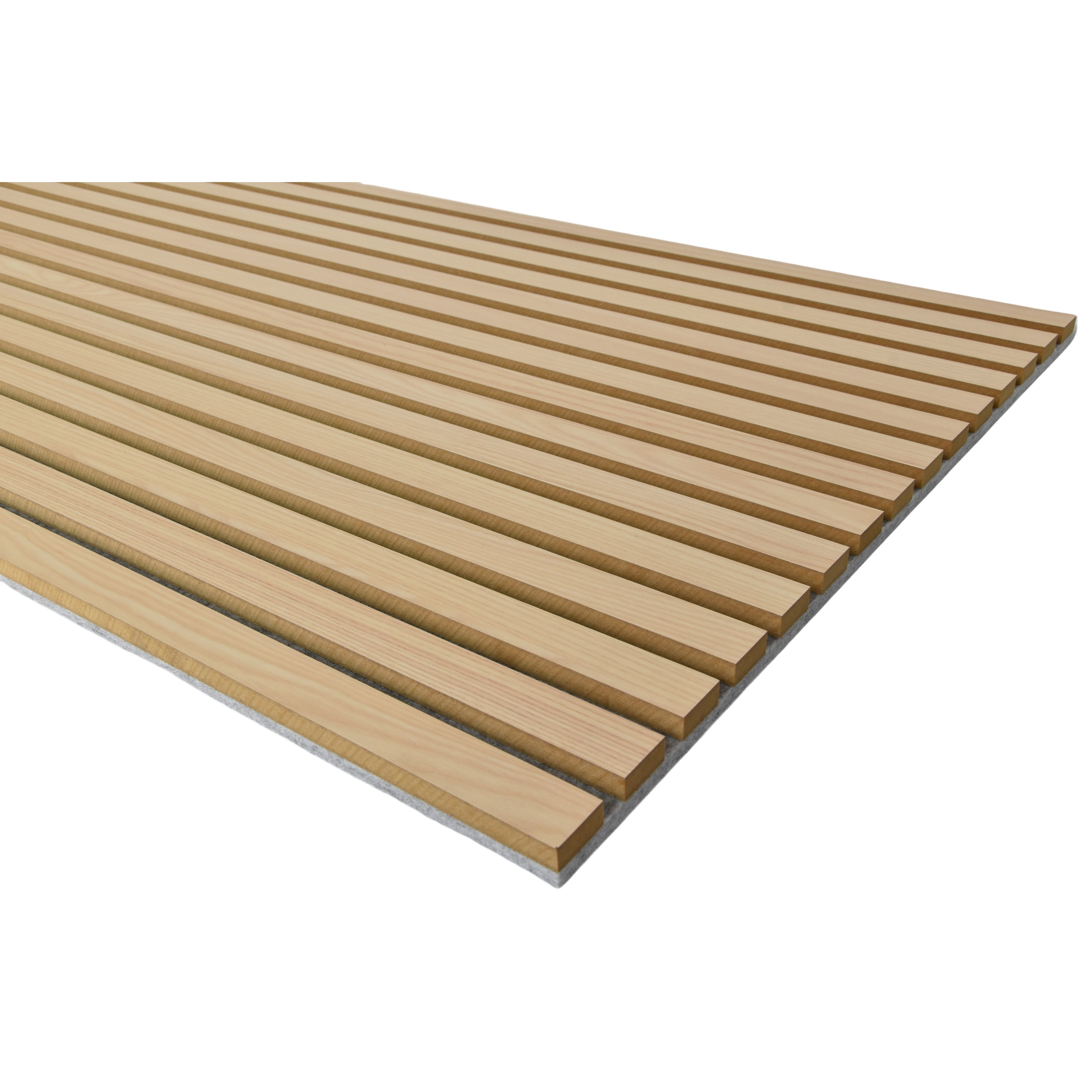 Sound Absorption Acoustic Wood Slat Wall Panel On Black Felt Backing 0.85 NRC