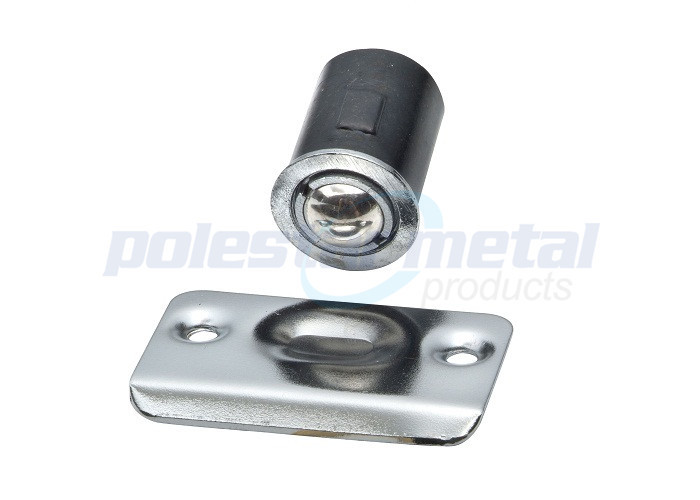 Interior Matte Black Door Hardware Adjustable Drive In Ball Catch Door Hardware 1" Diameter