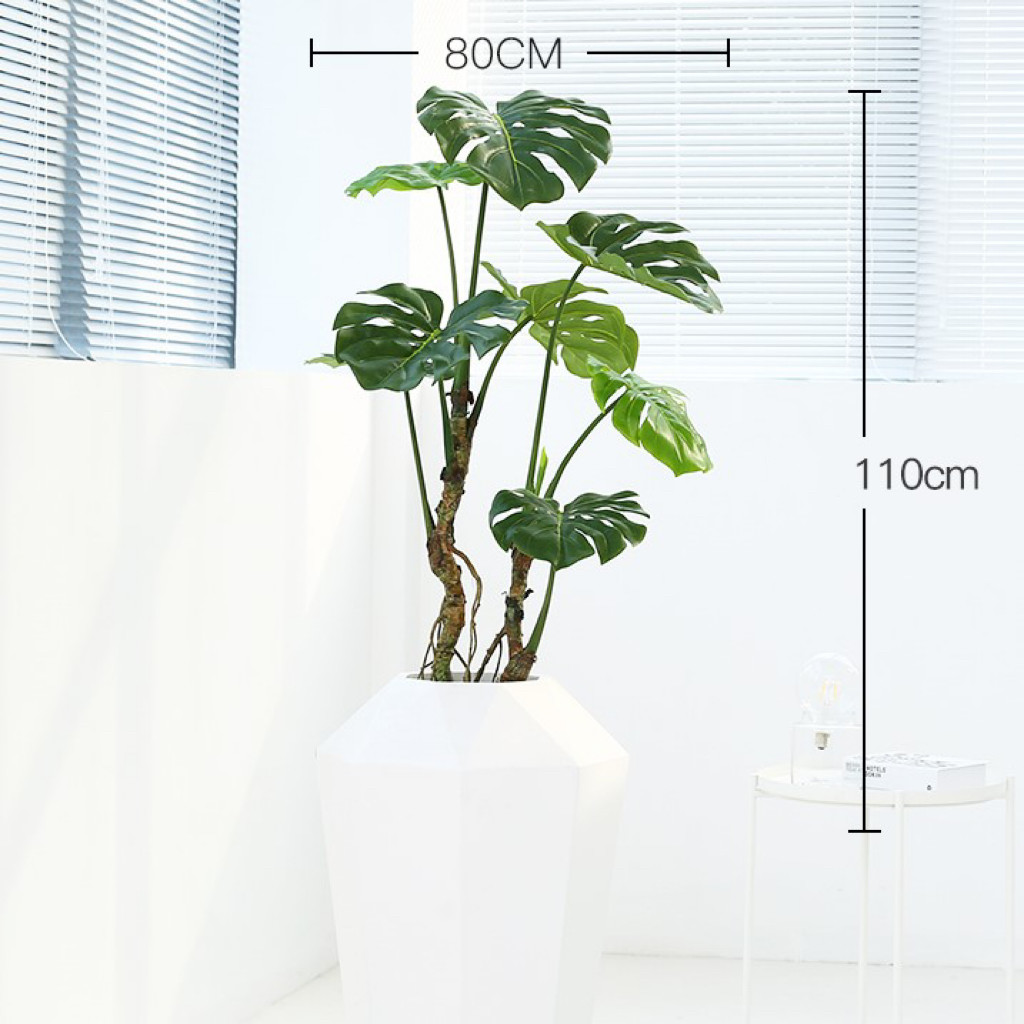 Nordic Bonsai Evergreen Monstera Artificial Potted Plant Ornament