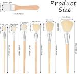 Multi Shaped Wooden Art Brushes Set For Acrylic Oil Watercolor Gouache Painting