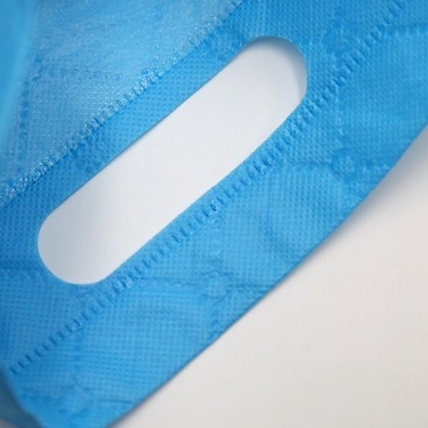 80g blue embossing reusable die Cut Ultrasonic Nonwoven promotion bag
