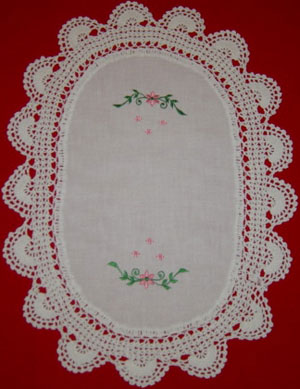 christmas tablecloths cotton and linen, Tablemat, Corcheted Lace Table linen, Tablecloth