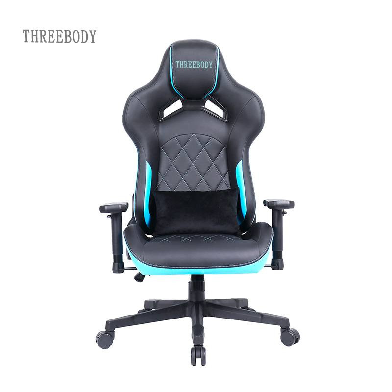 Portable Racing Gaming Chair High Density Foam Height Adjustable For Lumbar Protection