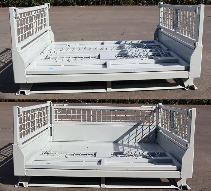 Folding Bulk Mesh Euro Pallet Cage Industries Container OEM