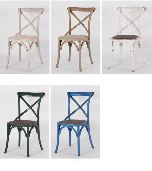 Nordic Mordern Wooden X Cross Back Chair Wedding Banquet Furniture Bentwood Chairs