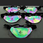 Holographic Hi Vis Reflective Backpack Cycling Light Recycled Polyester Cotton