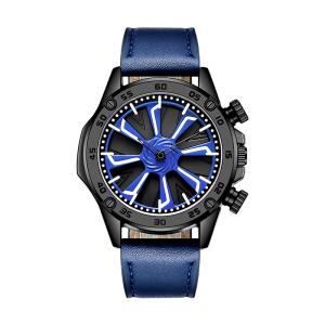 China 3ATM Leather Strap Quartz Watch Miyota Quartz Big Dial Wrist Watch For Men wholesale