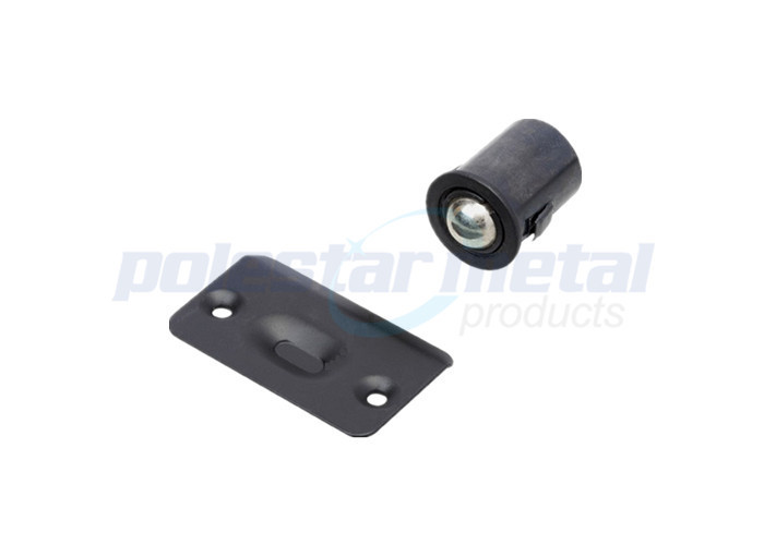Interior Matte Black Door Hardware Adjustable Drive In Ball Catch Door Hardware 1" Diameter