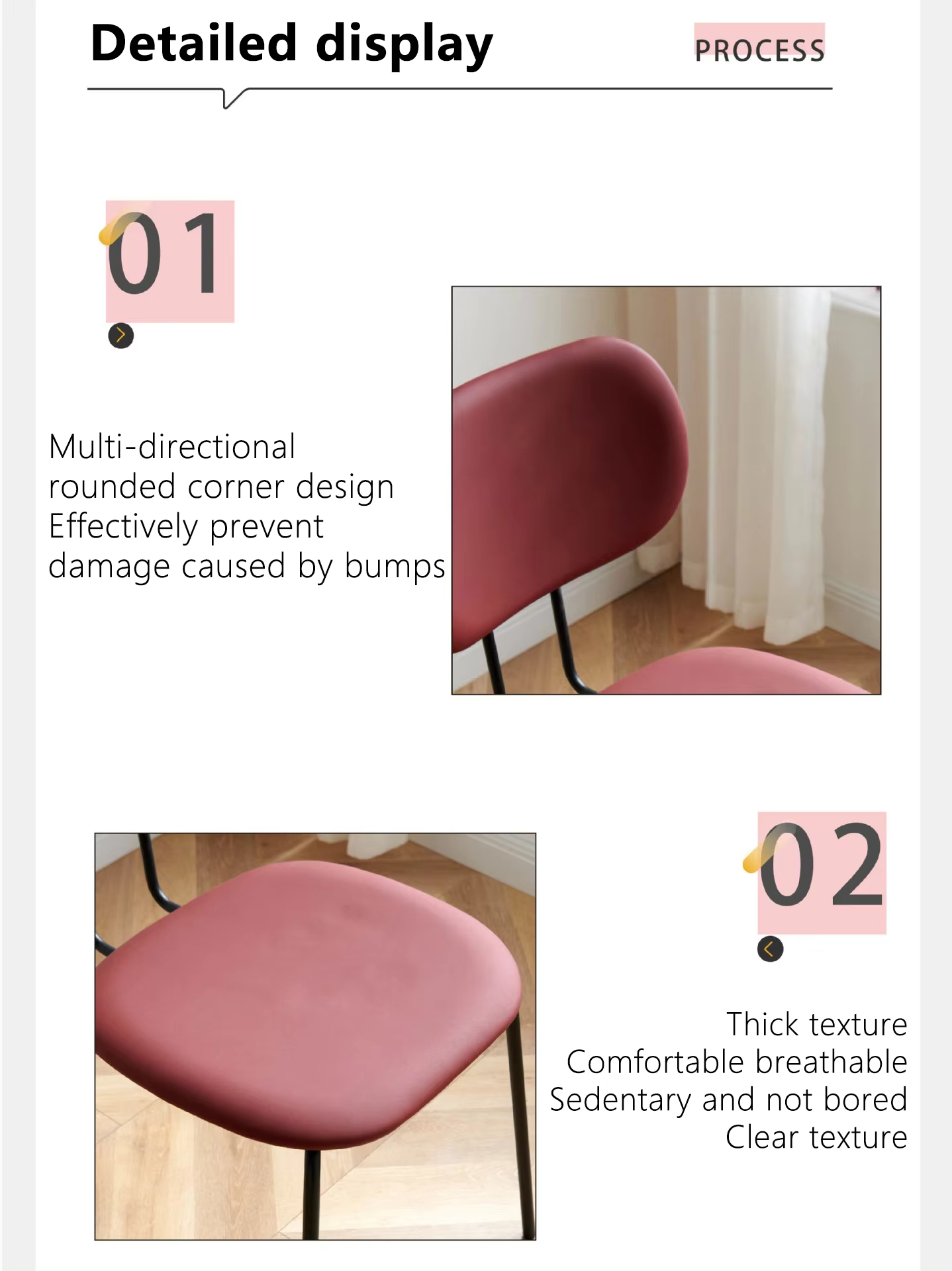 Stacking Velvet Or Leather Dining Chair With Metal Legs Adjustable