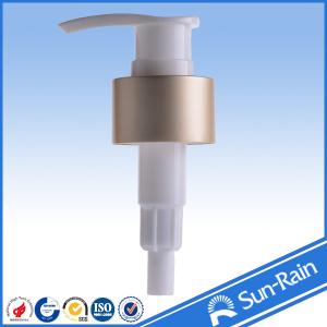 China Shampoo bottle lotion pump with smooth metal collar wholesale