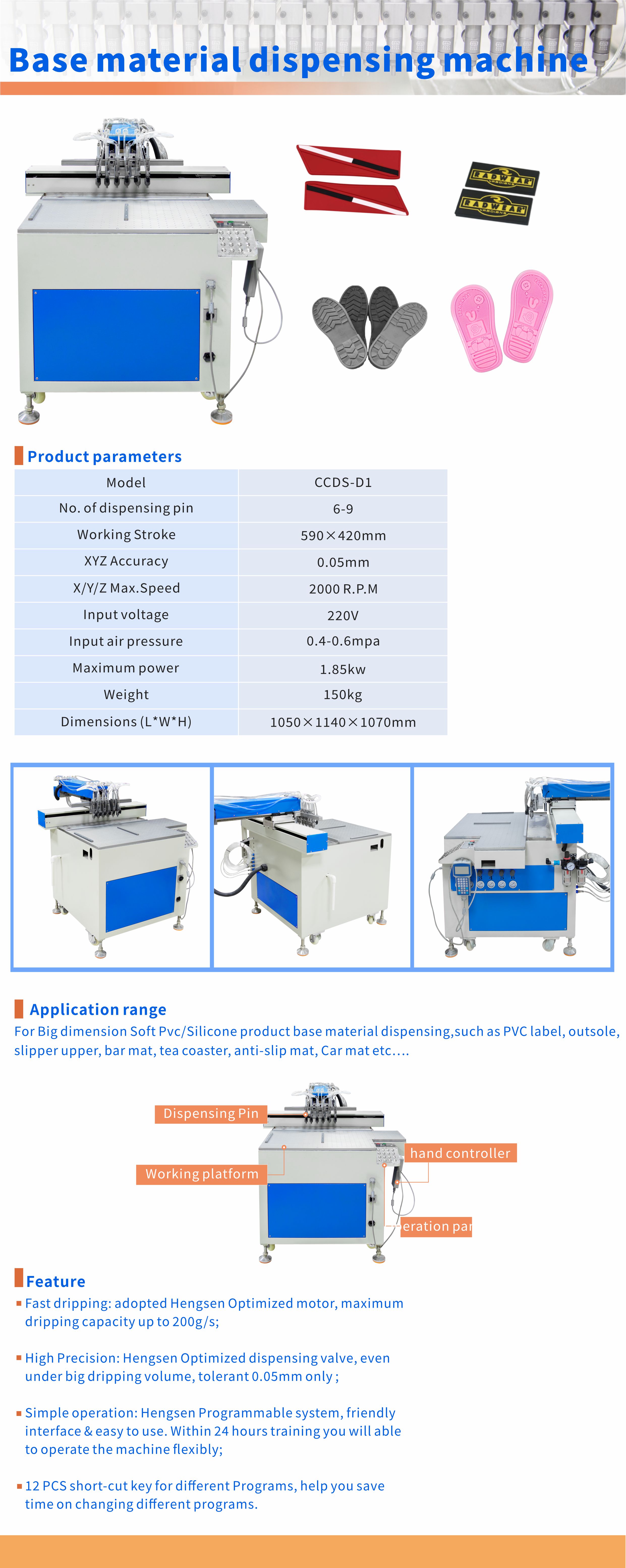Newly Designed Soft PVC Silicone Label Making Machine For Big Dimension Products