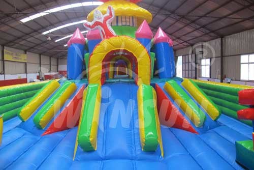 Lucky Olympic Theme Inflatable Theme Park / Playground For Children