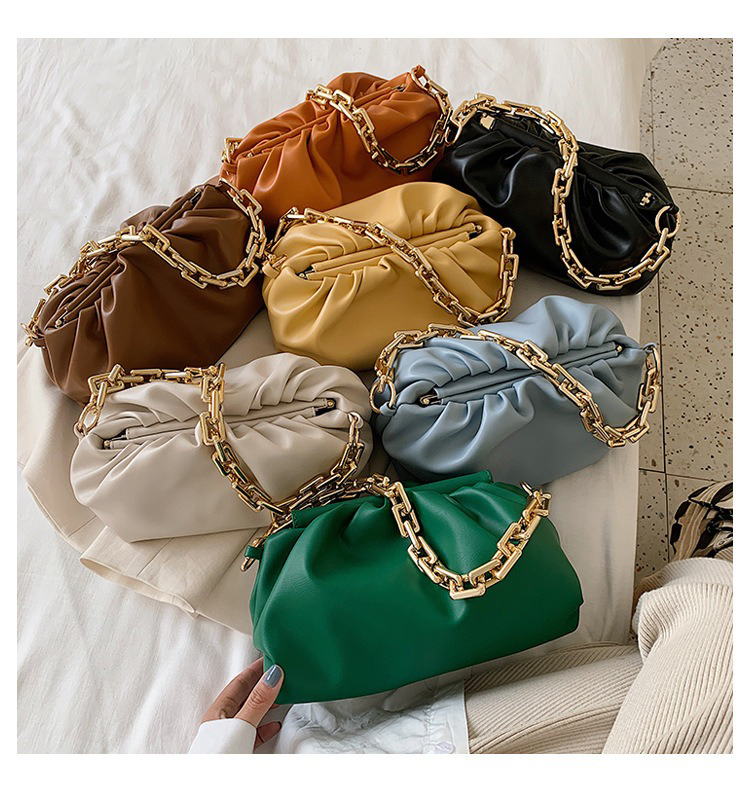 Custom Solid Color Chain Ladies Purse and Handbags Leather Shoulder Crossbody Bags