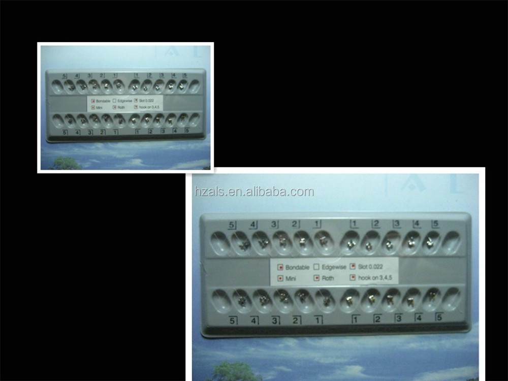 Dental Orthodontic Bracket MBT .018 0.022 Slot For Teeth 5-5 20pcs Per Set
