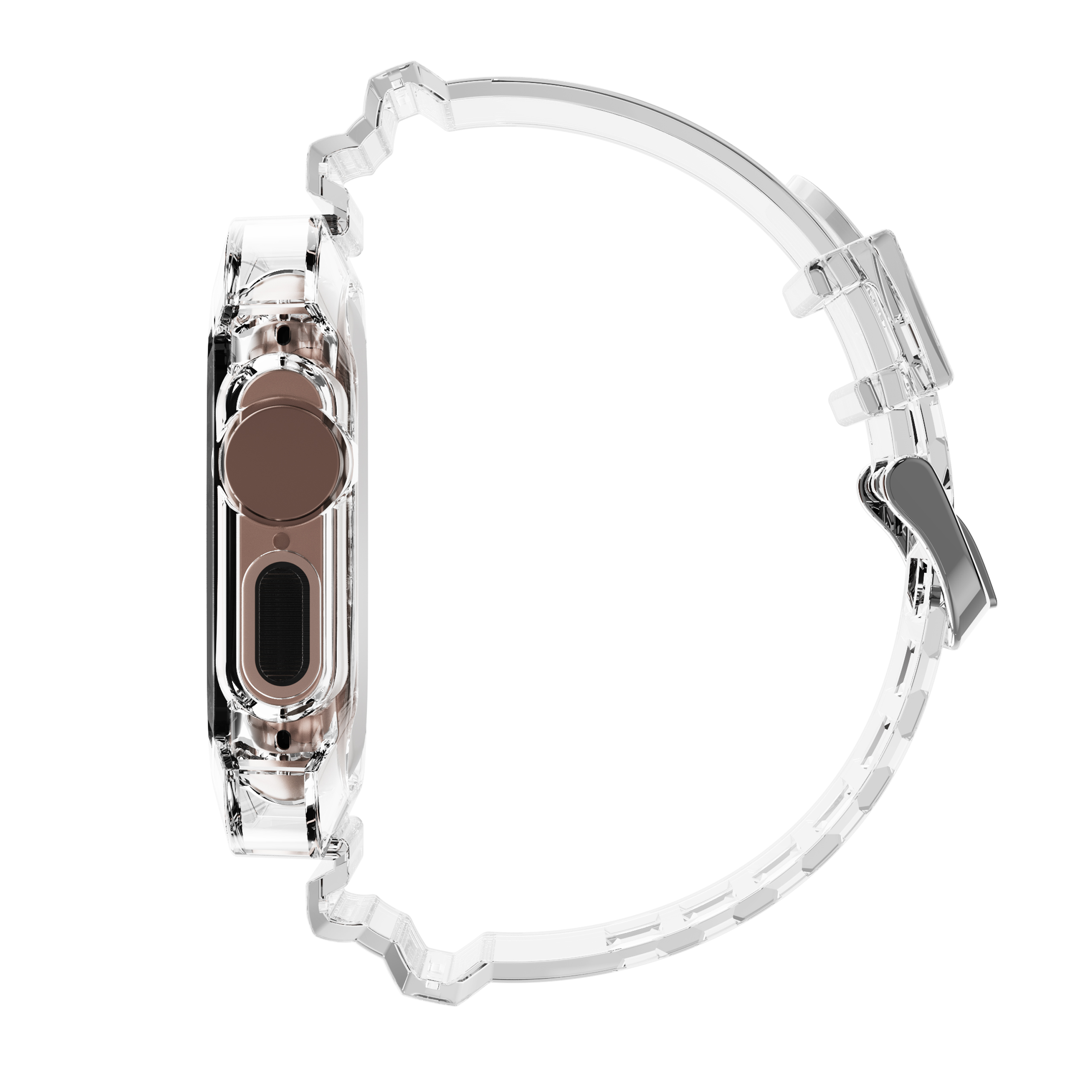 Private Mold Transparent Bands for I Watch 2 3 4 5 6 7 8 9 SE 11 Colors Smart Watch Band