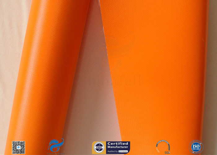 0.5mm Orange Silicone Coated Fiberglass Fabric For Thermal Insulation Fire Blanket