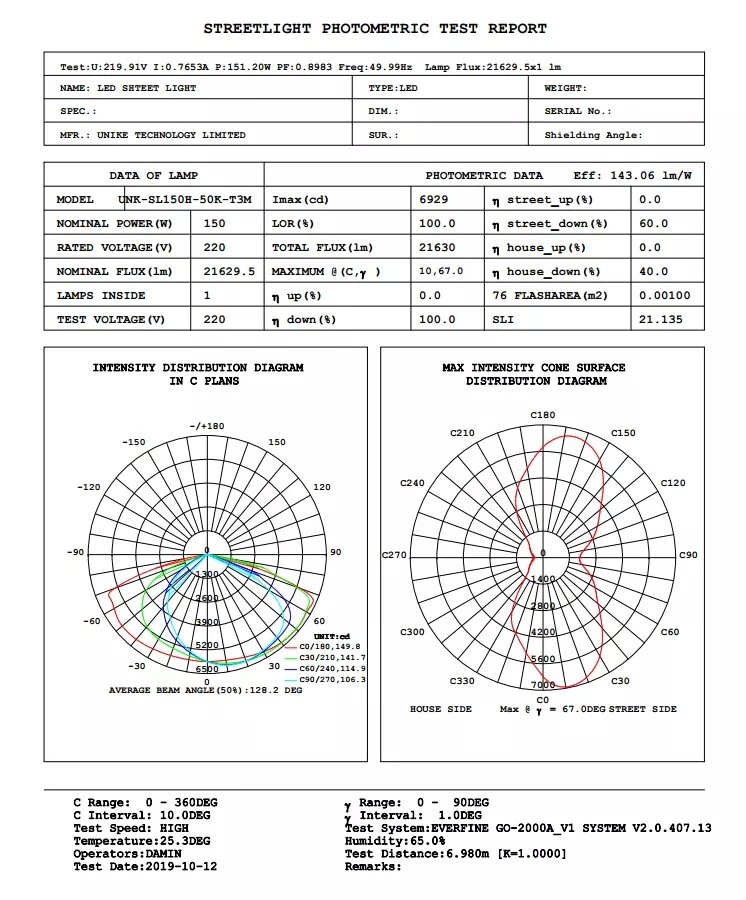 40w 50w 60w LED Street Light Ultra Slim , IP65 Outdoor Pole Mounted Luminaire