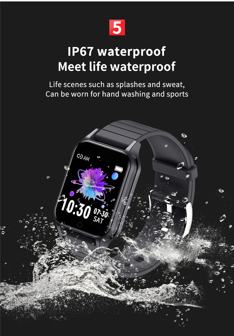 T96 Smartwatch Body Temperature Kids Waterproof Measuring Gts T96 Bracelet Fitness Health Tracker ECG