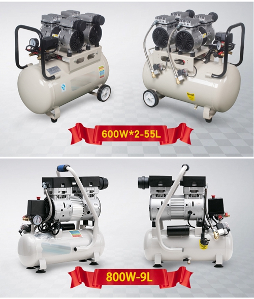 600W - 30L Mini Air Compressor Oilless High Pressure Mute Design Wood Working Home Application AC220V High Quality