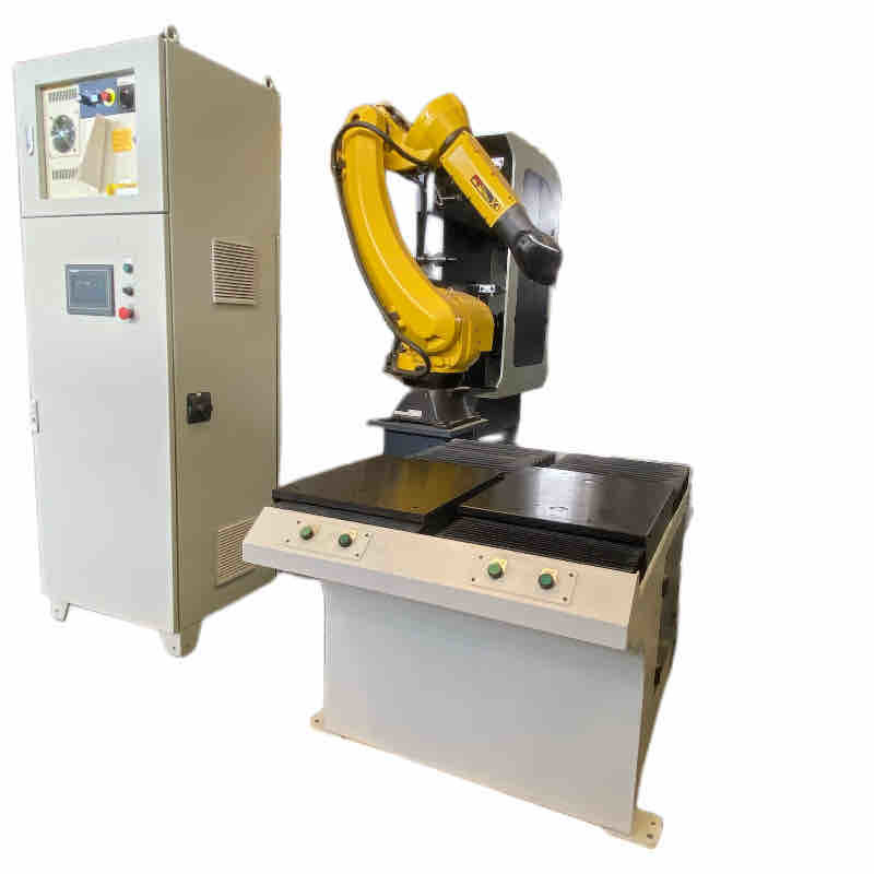 Door Handle Robot Buffing Machine, Robotic Cell Metal Deburring Machine For Belt Polishing Door Handles