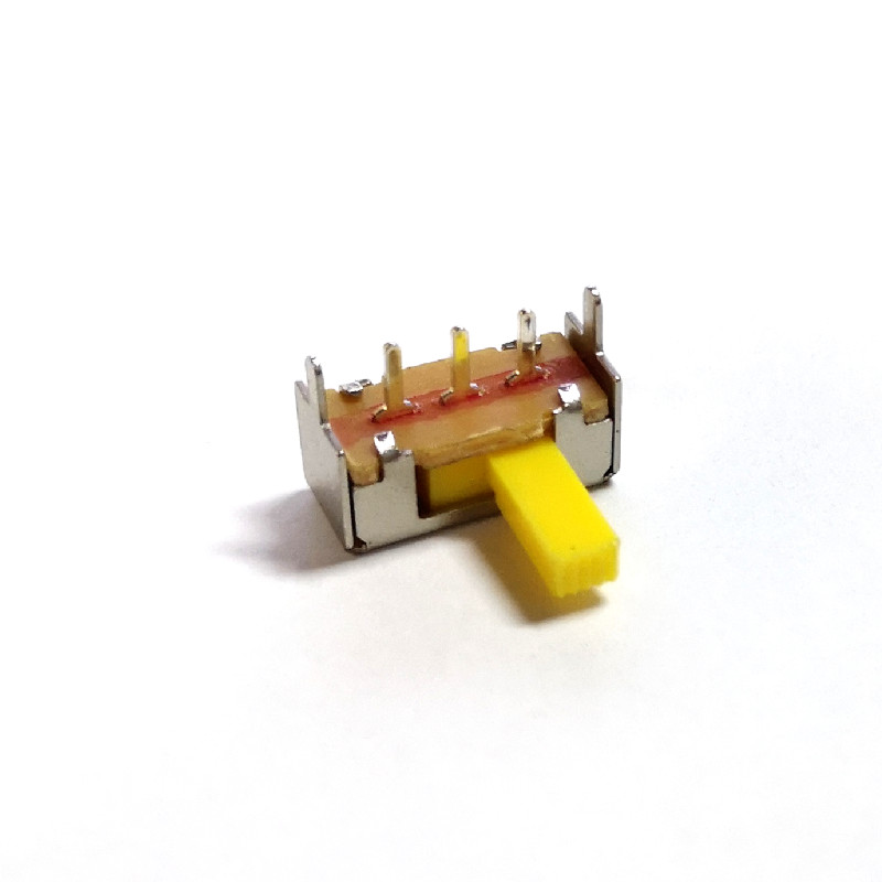 Slide Switch,SPDT 2 Position 3 Pins Sliding Switch, Horizontal Side Push Tact Switch,Interruptor On-Off Toggle Switch