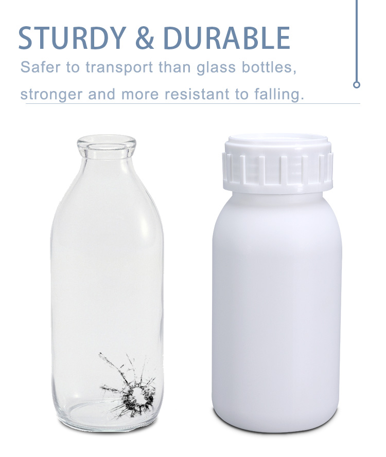 1000ml Empty HDPE Laboratory Reagent Bottle Narrow Mouth Acid Resistance