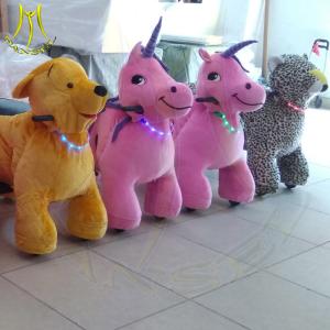 China Hansel entertainment walking stuffed animal electric ride on furry animal wholesale