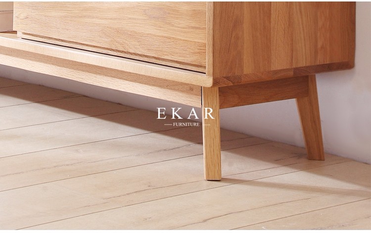 Nordic European Design Simple TV Stand Modern Oak Wood TV Cabinet