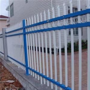 China TLSW Blue White Picket Wrought Iron Fence Panels Rustproof wholesale