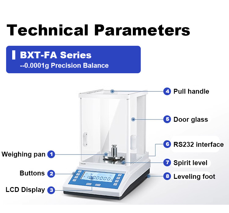 BAXIT TF5003 500g 0.1mg 0.001g Electronic Analytical Balance For Scientific Research Laboratory Digital Weighing Scale High Precision Laboratory