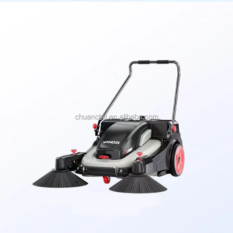 Pure Electric Energy Type Hand Push Multi-Function Power Tiller Cleaning Machine Home Floor Scrubber Sweeper