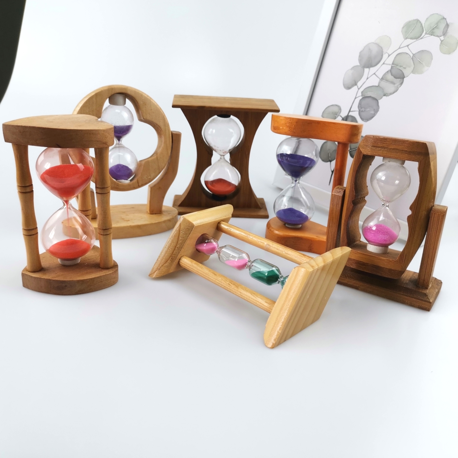 Wholesale Promotional Wooden Sand Timer Hourglass For Kids