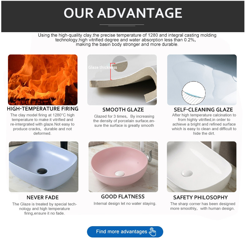 Solid Counter Top Bathroom Sink 16 Inch Philosophy Square Hand Basin