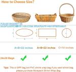 Large Cello/Cellophane Bags,30x 40 Inches Clear Basket Bags OPP Plastic