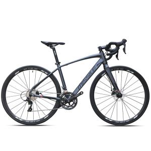 China 700C Complete Aluminum Carbon Fiber Bicycle 21 Speed Double Disc Brake Full Carbon Road Bike wholesale