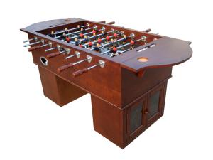 China Wood Veneer Soccer Game Table Premier Foosball Table With Solid Steel Rods wholesale