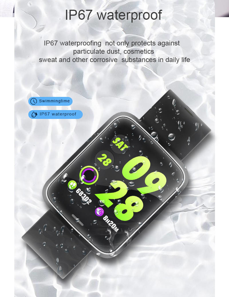 1.3in NFC Sport Smart Watch Multiple Motion Mode 180mAh Dual PPG