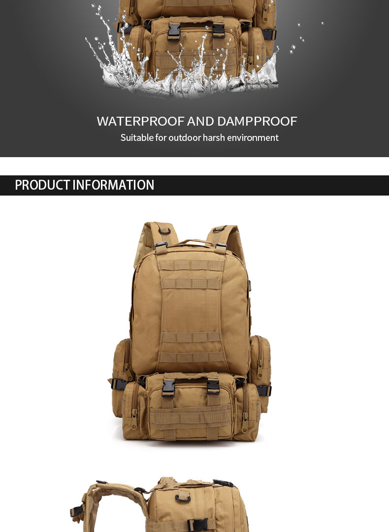 Hard Handle Oxford Backpack for Multifunctional and Big Capacity Outdoor Camping
