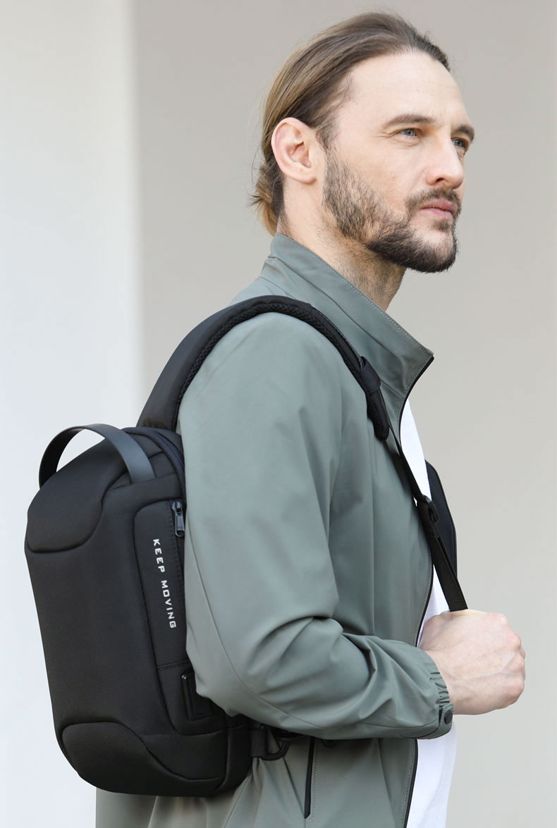 Factory wholesale anti theft waterproof custom men fashion shoulder chest crossbody sling bag for men