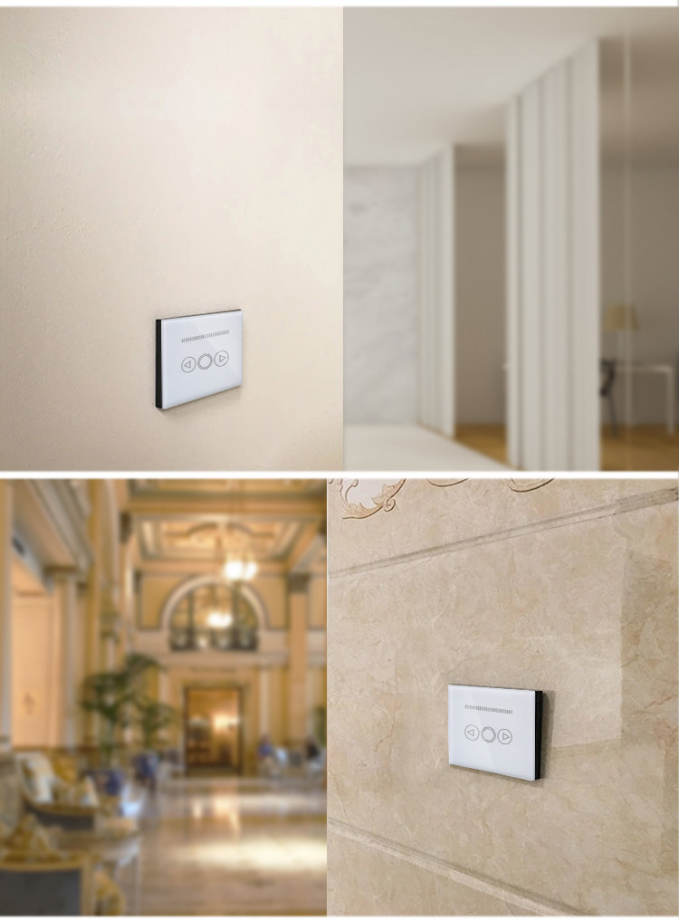 Glomarket Tuya Wifi/Zigbee EU/UK Smart Dimmer Light Switch Tempered Glass Touch Wall Electrical Light Dimmer Switch