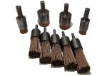 25mm Solid Shank Brass Coated Steel Wire End Brush for Cleaning and Polishing